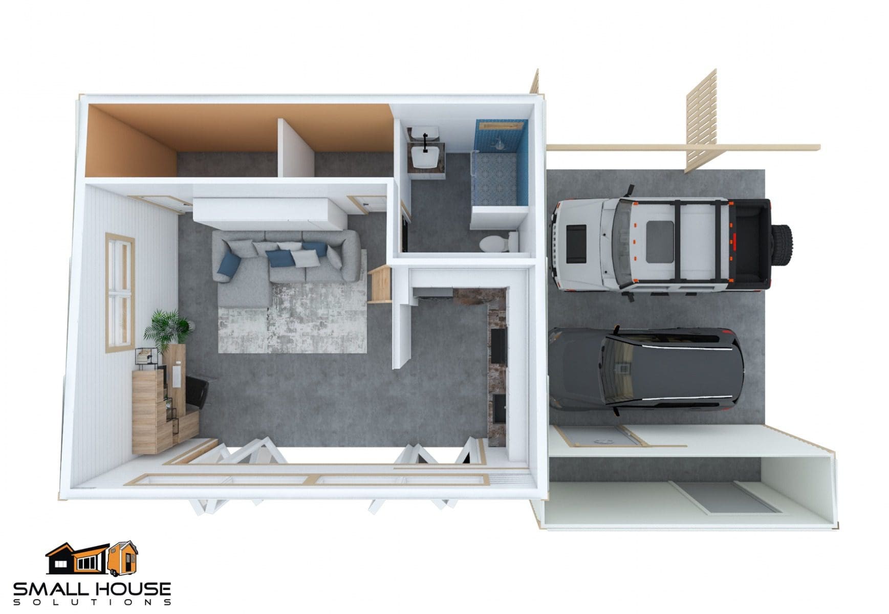 Corcoran Casita Pool House 1 3d layout 1