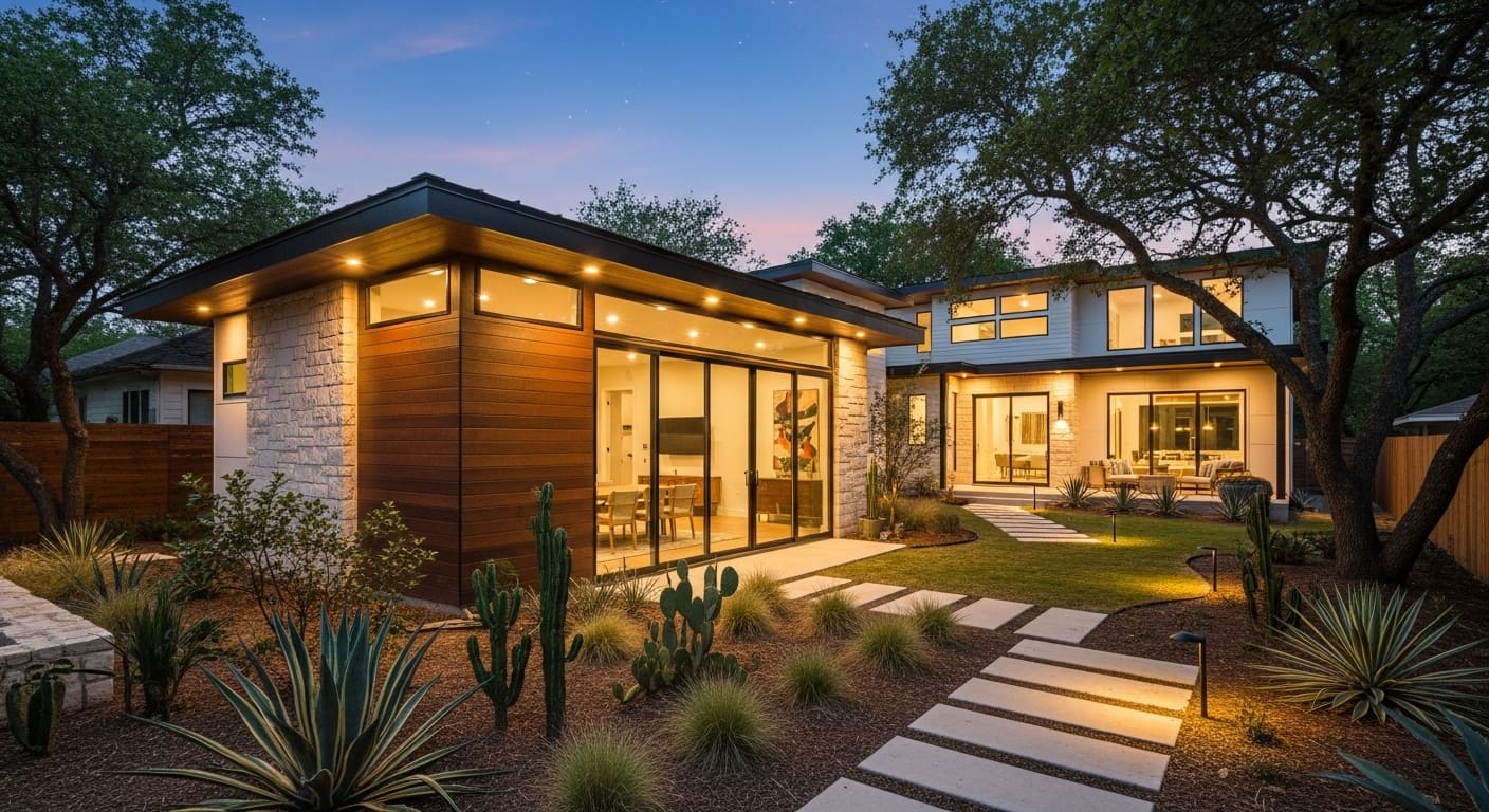 quick steps to turn your Austin property into an ADU rental with modern backyard design