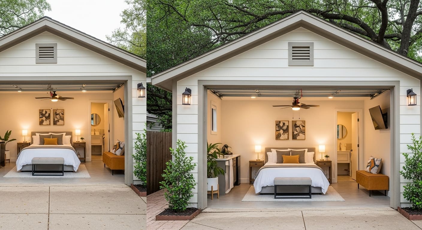 Garage to guest suite transformations with Austin ADUs modern design