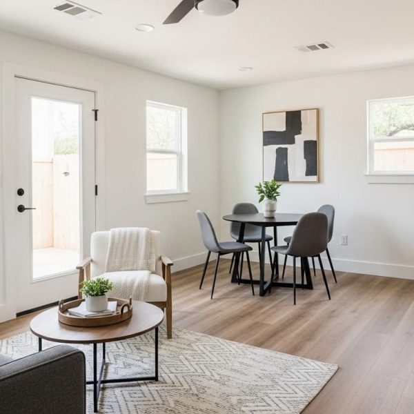 Functional backyard ADU created through expert ADU Builder Services in Austin, perfect for family or rental use